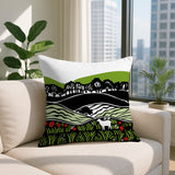 Voldy Floral Landscape Reversible Indoor/Outdoor Square Pillow
