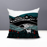 Voldy Floral Landscape Reversible Indoor/Outdoor Square Pillow