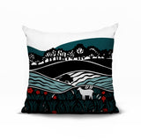 Voldy Floral Landscape Reversible Indoor/Outdoor Square Pillow