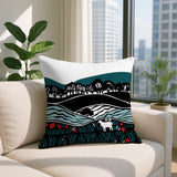 Voldy Floral Landscape Reversible Indoor/Outdoor Square Pillow