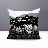 Voldy Floral Landscape Reversible Indoor/Outdoor Square Pillow