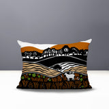 Voldy Floral Landscape Reversible Indoor/Outdoor Rectangle Pillow