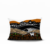 Voldy Floral Landscape Reversible Indoor/Outdoor Rectangle Pillow