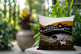 Voldy Floral Landscape Reversible Indoor/Outdoor Rectangle Pillow