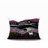 Voldy Floral Landscape Reversible Indoor/Outdoor Rectangle Pillow