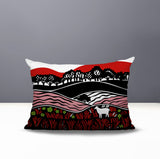 Voldy Floral Landscape Reversible Indoor/Outdoor Rectangle Pillow