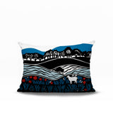 Voldy Floral Landscape Reversible Indoor/Outdoor Rectangle Pillow