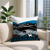 Voldy Floral Landscape Reversible Indoor/Outdoor Square Pillow