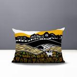 Voldy Floral Landscape Reversible Indoor/Outdoor Rectangle Pillow