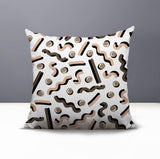 Voxa Abstract Reversible Indoor/Outdoor Square Pillow