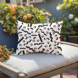 Voxa Abstract Reversible Indoor/Outdoor Lumbar Pillow