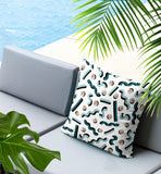 Voxa Abstract Reversible Indoor/Outdoor Lumbar Pillow