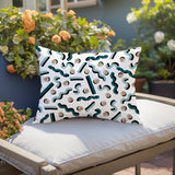 Voxa Abstract Reversible Indoor/Outdoor Lumbar Pillow