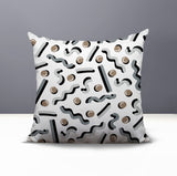 Voxa Abstract Reversible Indoor/Outdoor Square Pillow