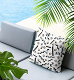 Voxa Abstract Reversible Indoor/Outdoor Lumbar Pillow