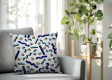 Voxa Abstract Reversible Indoor/Outdoor Square Pillow