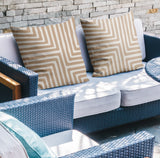 Waren Geometric Reversible Indoor/Outdoor Square Pillow
