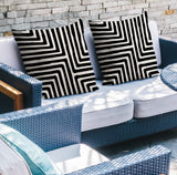 Waren Geometric Reversible Indoor/Outdoor Square Pillow