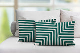 Waren Geometric Reversible Indoor/Outdoor Rectangular Pillow