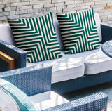 Waren Geometric Reversible Indoor/Outdoor Square Pillow