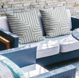Waren Geometric Reversible Indoor/Outdoor Square Pillow