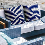 Waren Geometric Reversible Indoor/Outdoor Square Pillow