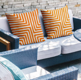 Waren Geometric Reversible Indoor/Outdoor Square Pillow