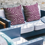 Waren Geometric Reversible Indoor/Outdoor Square Pillow