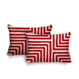 Waren Geometric Reversible Indoor/Outdoor Rectangular Pillow