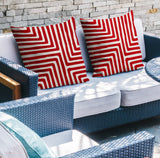 Waren Geometric Reversible Indoor/Outdoor Square Pillow