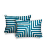Waren Geometric Reversible Indoor/Outdoor Rectangular Pillow