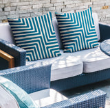 Waren Geometric Reversible Indoor/Outdoor Square Pillow
