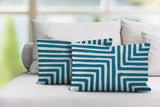 Waren Geometric Reversible Indoor/Outdoor Rectangular Pillow