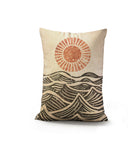 Waves Faux Linen Lumber Pillow