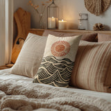 Waves Faux Linen Lumber Pillow