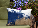 Wes Abstract Reversible Indoor/Outdoor Rectangular Pillow