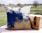 Wes Abstract Reversible Indoor/Outdoor Square Pillow