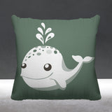 Whally Reversible Throw Square Pillow