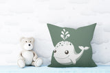 Whally Reversible Throw Square Pillow