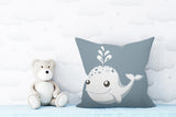 Whally Reversible Throw Square Pillow