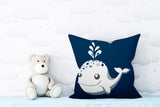 Whally Reversible Throw Square Pillow
