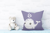 Whally Reversible Throw Square Pillow