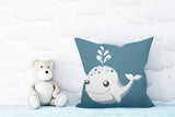Whally Reversible Throw Square Pillow