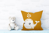 Whally Reversible Throw Square Pillow
