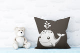Whally Reversible Throw Square Pillow