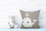 Whally Reversible Throw Square Pillow