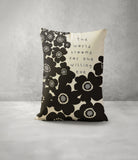 Willing Eye Lumber Pillow in Eye Black Faux Linen - Size 14x20