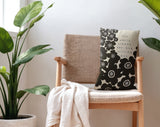 Willing Eye Lumber Pillow in Eye Black Faux Linen - Size 14x20