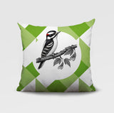 Wood Pecker Indoor/Outdoor Reversible Square Pillow