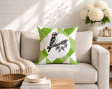 Wood Pecker Indoor/Outdoor Reversible Square Pillow